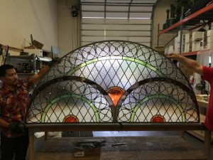 religious stained glass transom