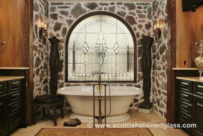bathroom stained glass window monument